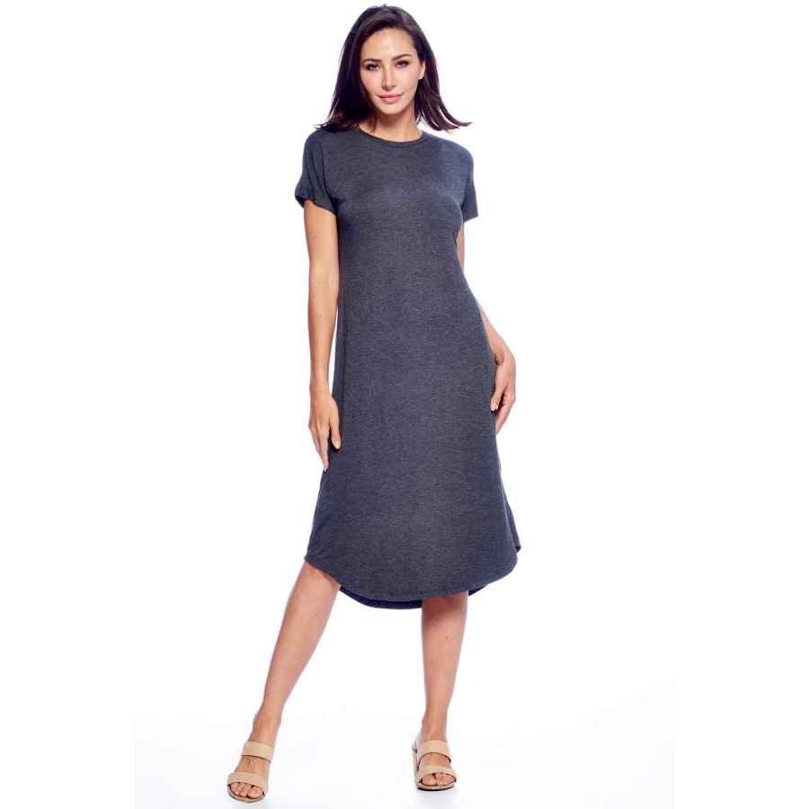 Casual Dresses 82 Days Short Sleeve Midi Dress Causal Summer Sundress