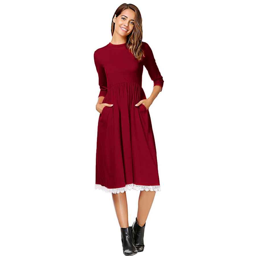 fit and flare midi dress casual