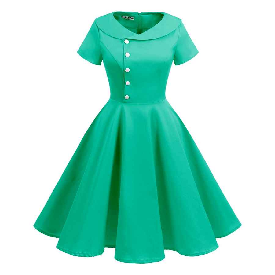 Casual Dresses - Alagirls 1950s Retro Rockabilly Swing Knee Length ...
